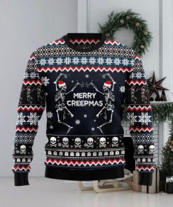 Skeleton Merry Creepmas Ugly Christmas Sweater Gift Men Women