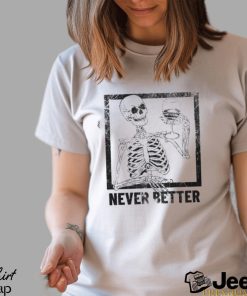 Skeleton Wine Shirt Graphic Tee Aesthetic T Shirt Unisex