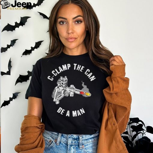 Skeleton clamp the can be a man vintage shirt