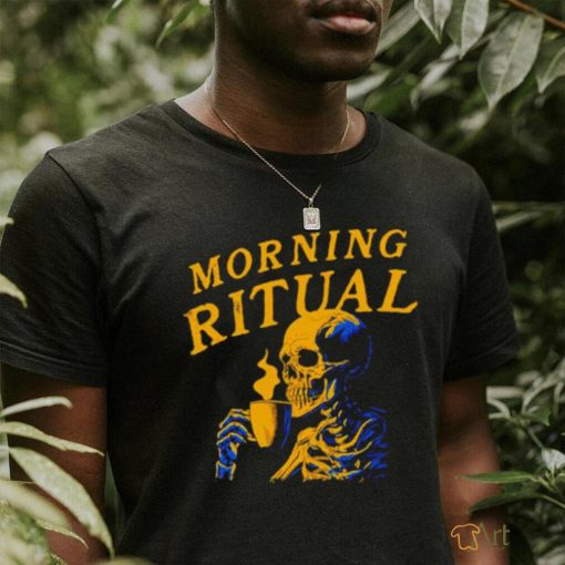 Skeleton coffee morning ritual shirt