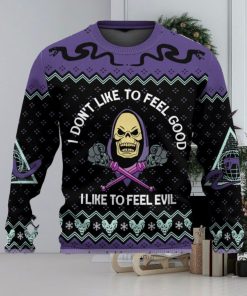 Skeletor He Man I Like To Feel Evil Christmas Custom Ugly Christmas Sweater