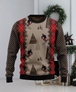 Skiing Beauty Ugly Christmas Sweater Gift Men Women