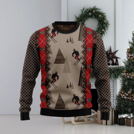 Skiing Beauty Ugly Christmas Sweater Gift Men Women