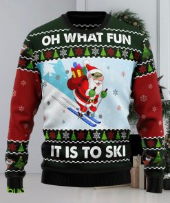 Skiing Oh What Fun Ugly Christmas Sweater Thankgiving Gift Men Women