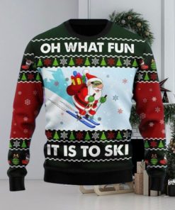 Skiing Oh What Fun Ugly Christmas Sweater