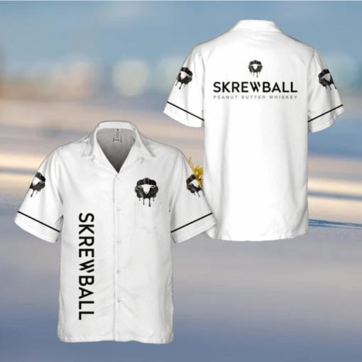 Skrewball Peanut Butter Whiskey Hawaiian Shirt