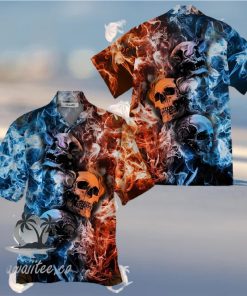 Skull Colorful Amazing Design Unisex Hawaiian Shirt