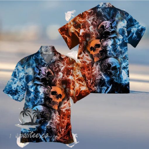 Skull Colorful Amazing Design Unisex Hawaiian Shirt