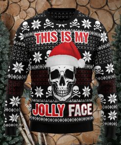 Skull Jolly Face Ugly Christmas Sweater Thankgiving Gift Men Women