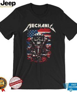 Skull Mechanic USA Flag Shirt