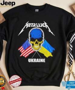 Skull Metallica American Ukraine flag 2023 shirt