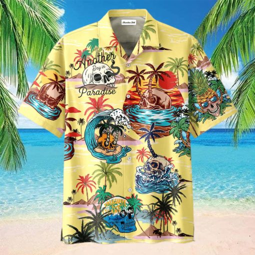 Skull Parasise Love Beach Vintage Hawaiian Aloha Shirts