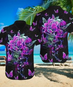 Skull Purple Hawaiian Shirt