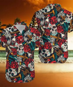 Skull Rose Alcohol Aloha Hawaiian Shirts