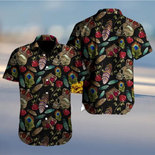 Skull Rose Hawaiian Shirt For Men Women Adult