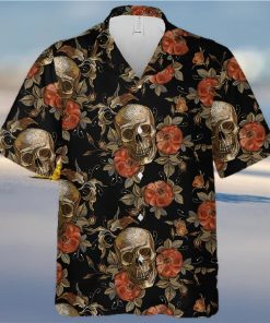 Skull Rose Hawaiian Shirt Made In Hawaii Summer Shirt Beach Shir