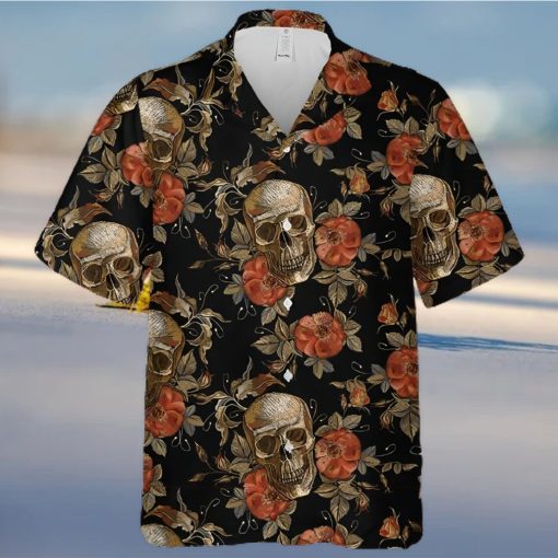 Skull Rose Hawaiian Shirt Made In Hawaii Summer Shirt Beach Shir