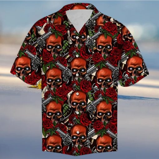 Skull Rose Hawaiian Shirt Pre1