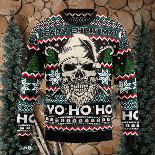 Skull Scary Ugly Christmas Sweater Thankgiving Gift Men Women