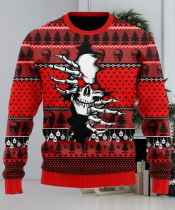 Skull Skeleton Is Hidding Gift X mas Ugly Christmas Sweater Unisex 3D Sweater Christmas Gift