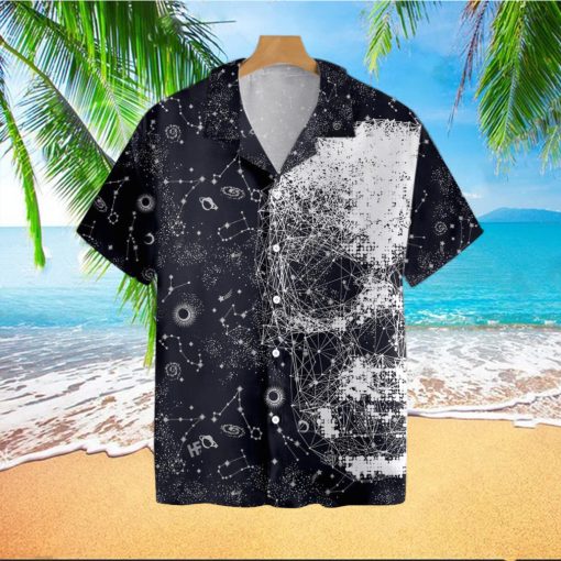 Skull Space Galaxy Constellation Tropical Hawaiian Shirt For Men And Women