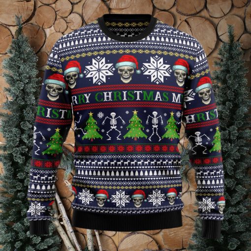 Skull Ugly Christmas Sweater Thankgiving Gift Men Women