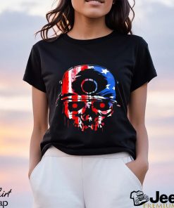 Skull in USA American colors shirt