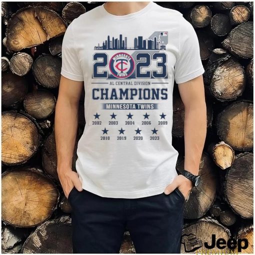 Skyline city 2023 AL Central Division Champions Minnesota Twins shirt