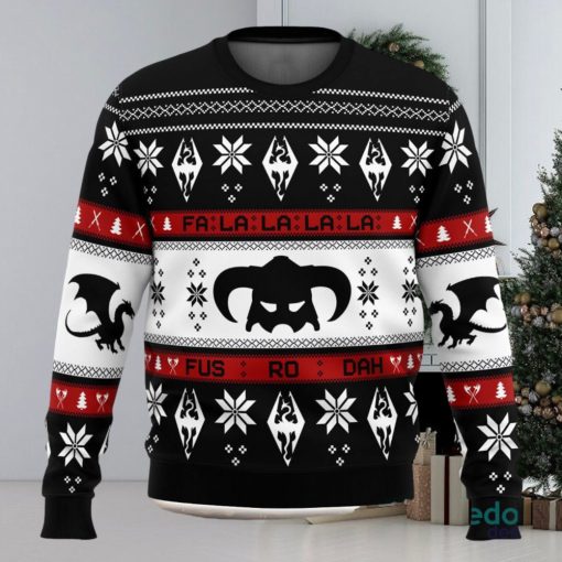 Skyrim Fusrodah 3D Ugly Christmas Sweater Unisex Christmas Sweater For Men And Women