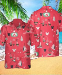 Sleeping Beauty Castle Mickey Food Hawaiian Shirts Disney Parks Xmas Merry Aloha