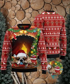 Sleeping Bulldog Christmas Ugly 3D Sweater Gift For Men And Women