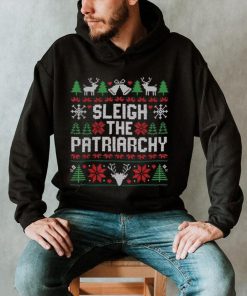 Sleigh The Patriarchy Christmas Feminist Xmas T Shirt