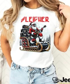 Sleigher hail Santa heavy metal Christmas rock shirt