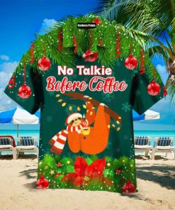 Sloth Coffee Christmas Day Hawaiian Shirt