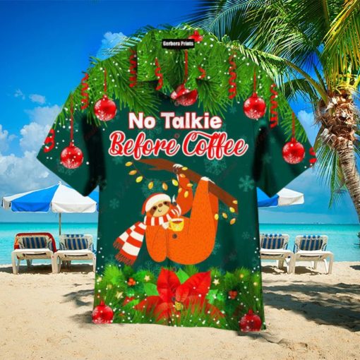 Sloth Coffee Christmas Day Hawaiian Shirt