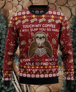 Sloth Coffee Ugly Christmas Sweater Thankgiving Gift Men Women