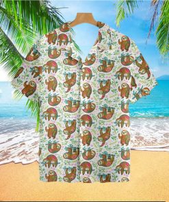 Sloth Flower Tropical Hawaiian Shirt For Men And Women