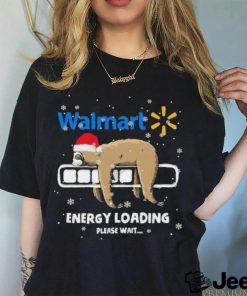 Sloth Santa Walmart Energy loading please wait shirt