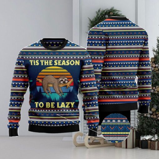 Sloth Tis the season Family Gift Ugly Christmas Sweater
