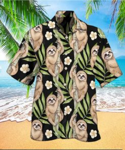 Sloth Tropical Leaf Limited Edition Summer Beach Hawaiian Shirt For Men hawaiian shirt