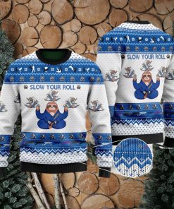 Slow Your Roll Jiu Jitsu Sloth Sweater Christmas Xmas Sweater