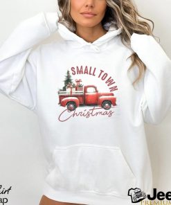 Small Town Red Truck Christmas T Shirt