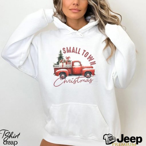 Small Town Red Truck Christmas T Shirt