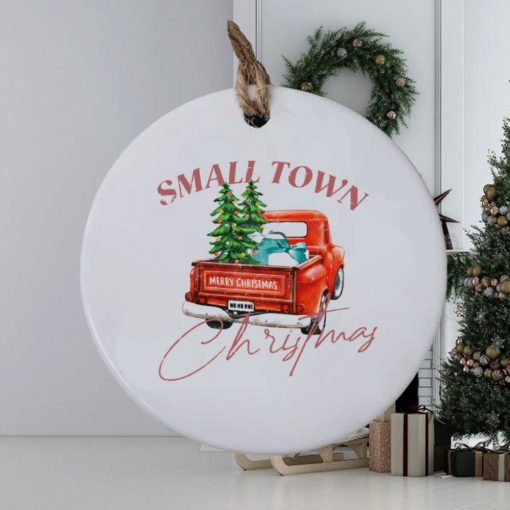 Small town Christmas ho ho ho ornament