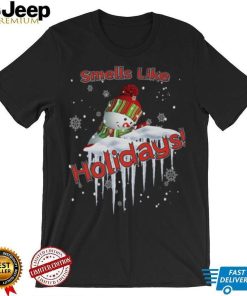 Smells Like Christmas Spirit Shirt Funny Snowman Shirt Punny