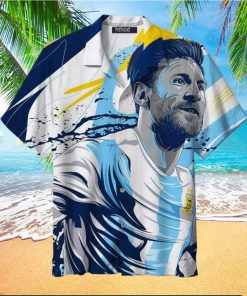 Smiling Lionel Messi Hawaiian Shirt Beach Gift Messi Fans