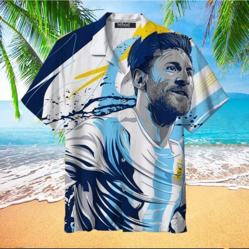 Smiling Lionel Messi Hawaiian Shirt Beach Gift Messi Fans