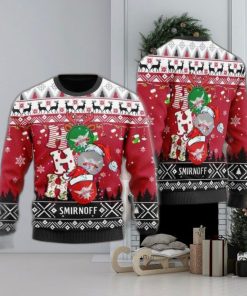 Smirnoff Vodka Ho Ho Ho Ugly Christmas Sweater All Over Print Christmas Gift