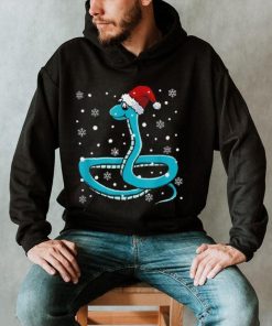 Snake Santa Hat Christmas Pajama Cute Animal Snowflakes Xmas Shirt