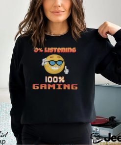 Snazzy Seagull 0% Listening 100% Gaming Tee shirt